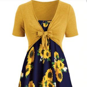plus size sunflower skirt